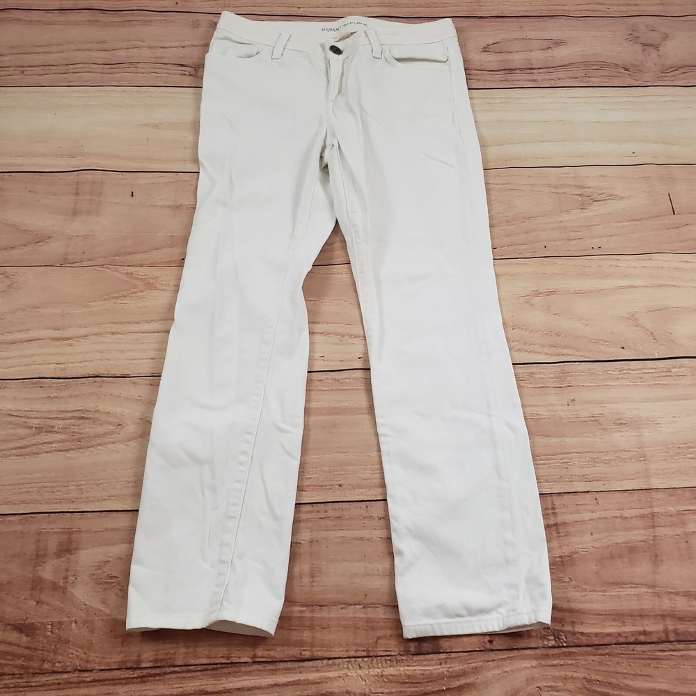 Banana Republic Jeans Womens 28 White Skinny Outdoor Denim Pockets Ladies 30x27